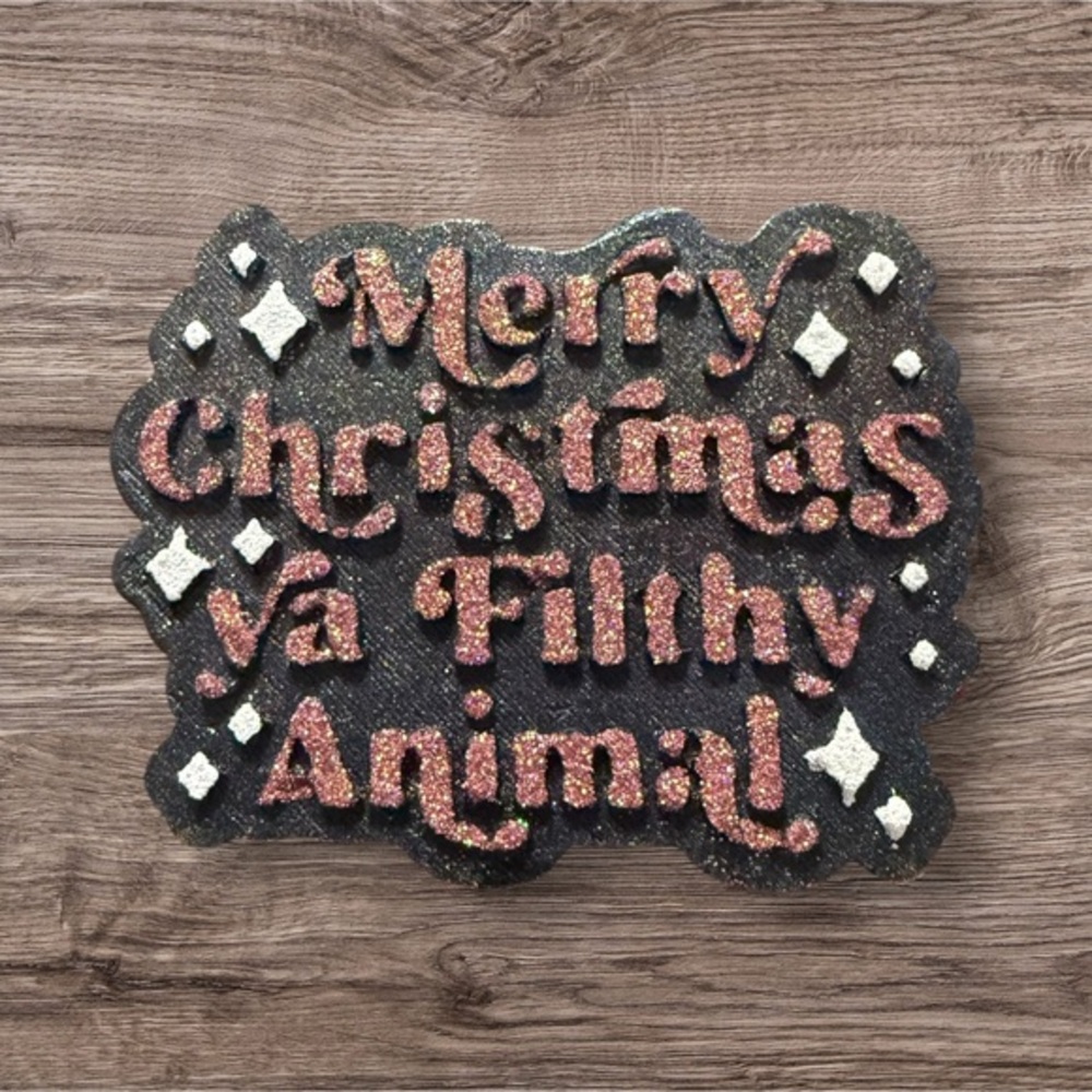 Merry Christmas you filthy animal‎ car freshie— Scent Rhinestone cowgirl